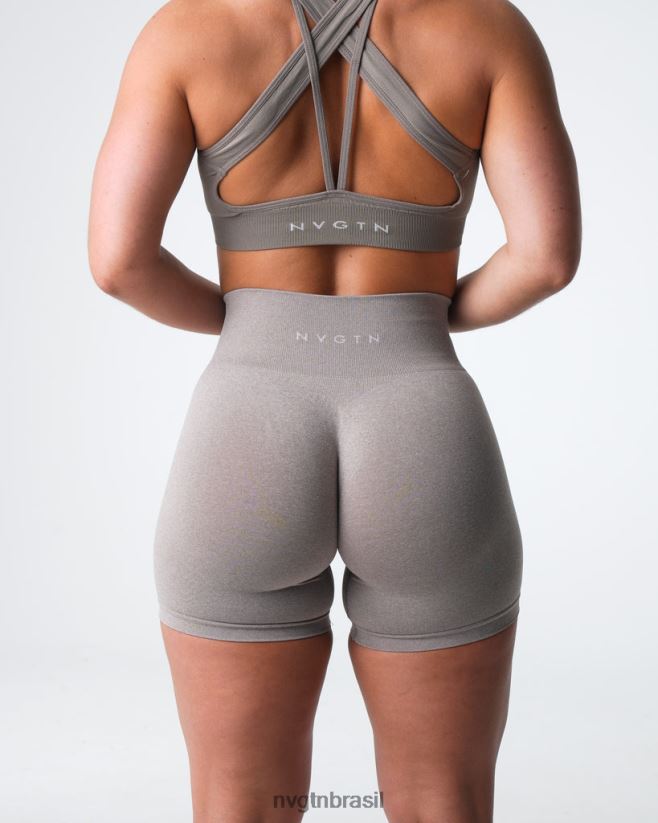 NVGTN fitness mulheres shorts profissionais sem costura cinza NNJ66L359