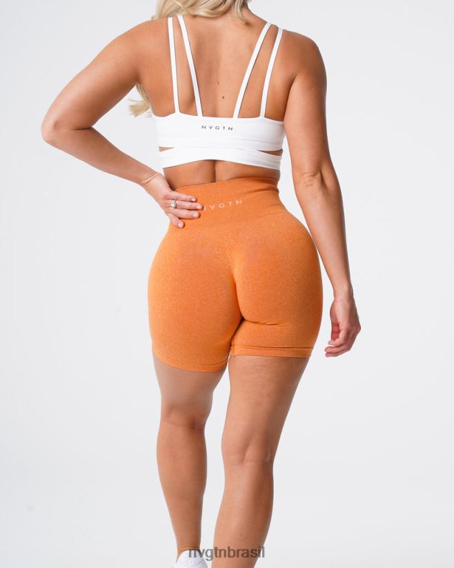 NVGTN fitness mulheres shorts profissionais sem costura laranja queimado NNJ66L365