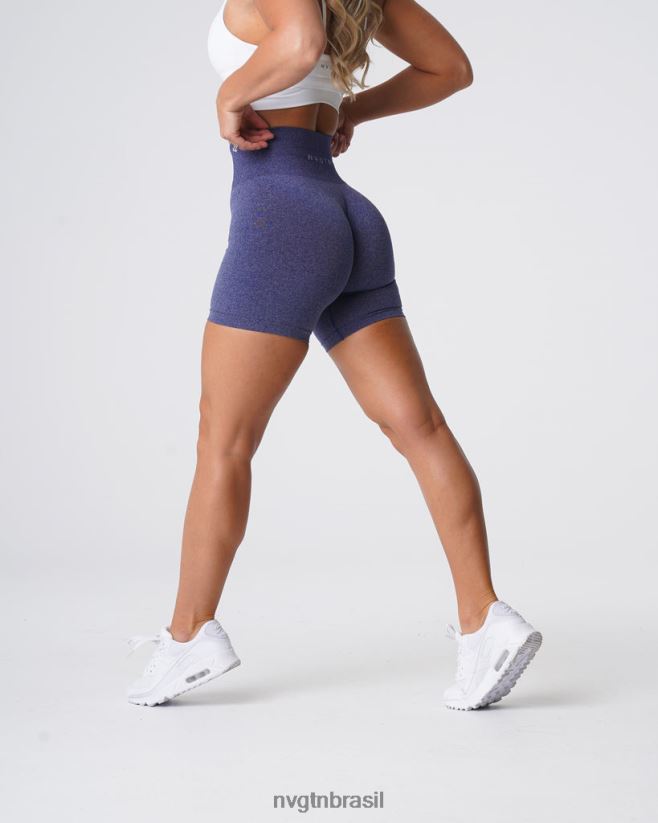 NVGTN fitness mulheres shorts profissionais sem costura índigo NNJ66L362