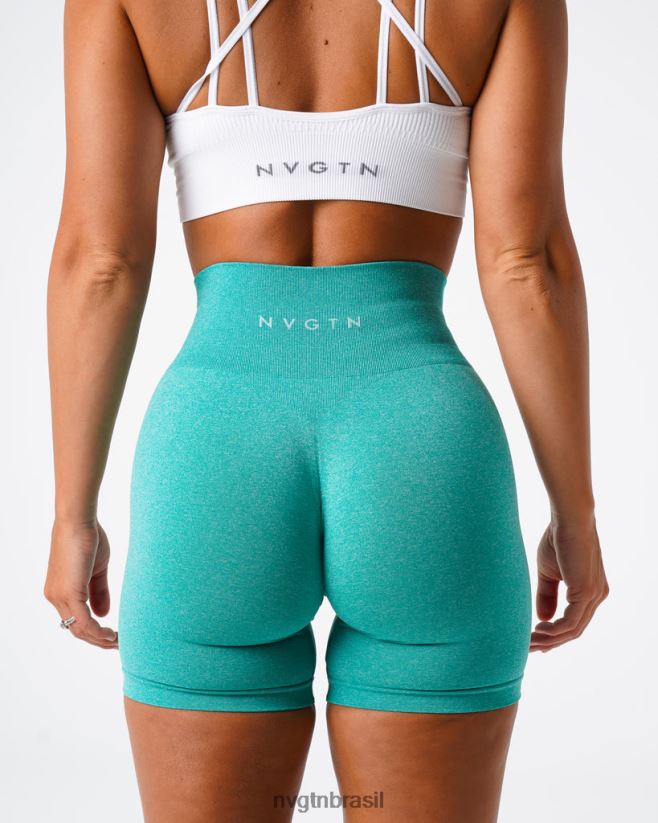 NVGTN fitness mulheres shorts profissionais sem costura turquesa NNJ66L390