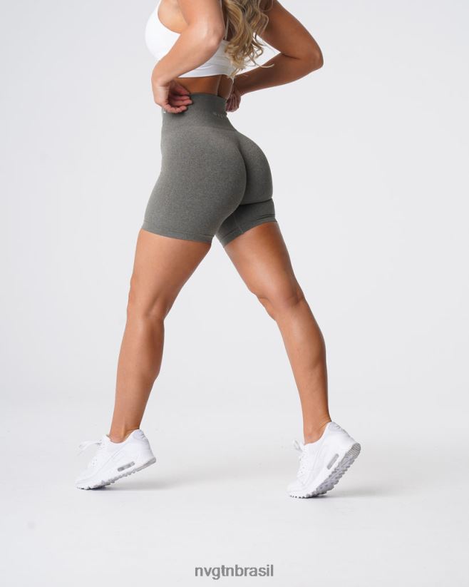 NVGTN fitness mulheres shorts profissionais sem costura verde cáqui NNJ66L368