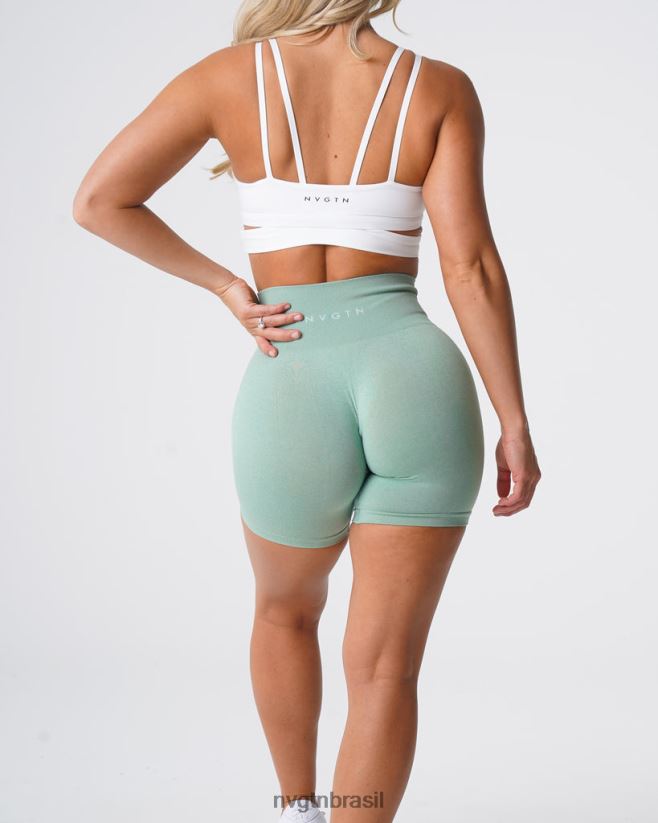 NVGTN fitness mulheres shorts profissionais sem costura verde sálvia NNJ66L363