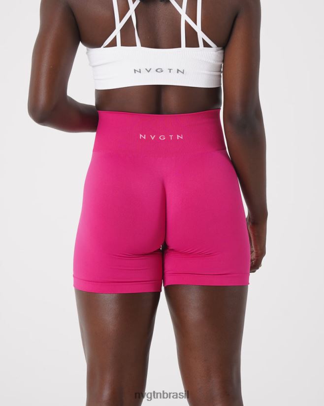 NVGTN fitness mulheres shorts sólidos sem costura magenta NNJ66L462
