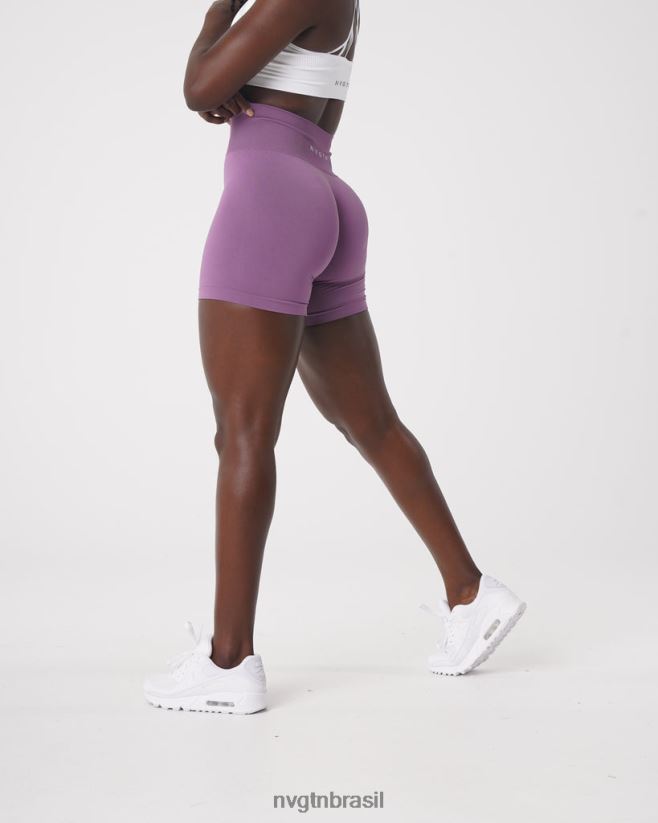 NVGTN fitness mulheres shorts sólidos sem costura orquídea NNJ66L463