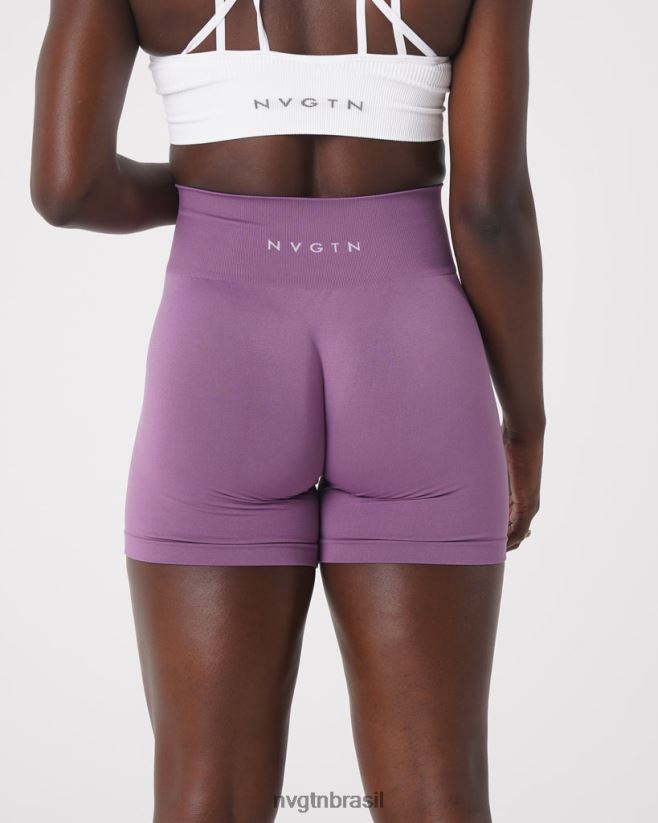 NVGTN fitness mulheres shorts sólidos sem costura orquídea NNJ66L463