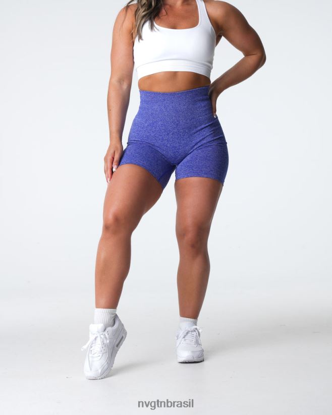 NVGTN fitness mulheres shorts sem costura azul elétrico NNJ66L402