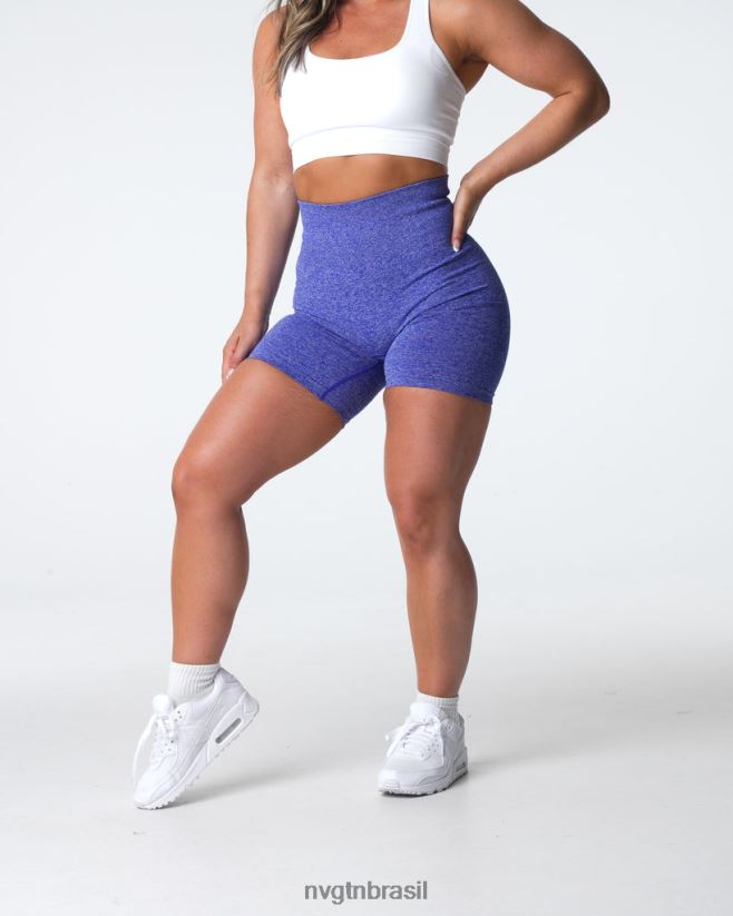 NVGTN fitness mulheres shorts sem costura azul elétrico NNJ66L402