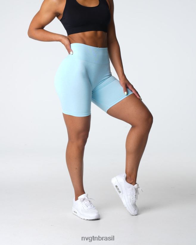 NVGTN fitness mulheres shorts sem costura azul pastel NNJ66L396