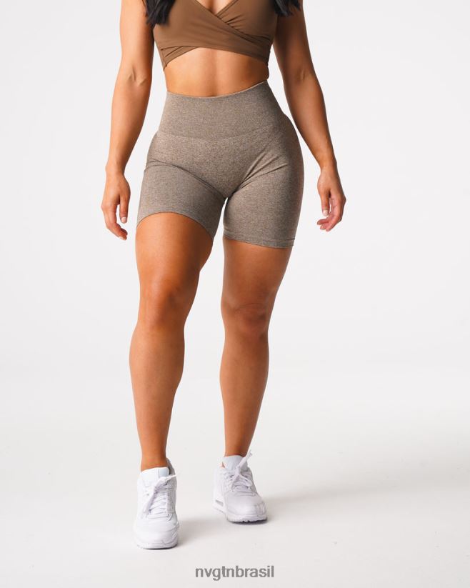 NVGTN fitness mulheres shorts sem costura café NNJ66L418