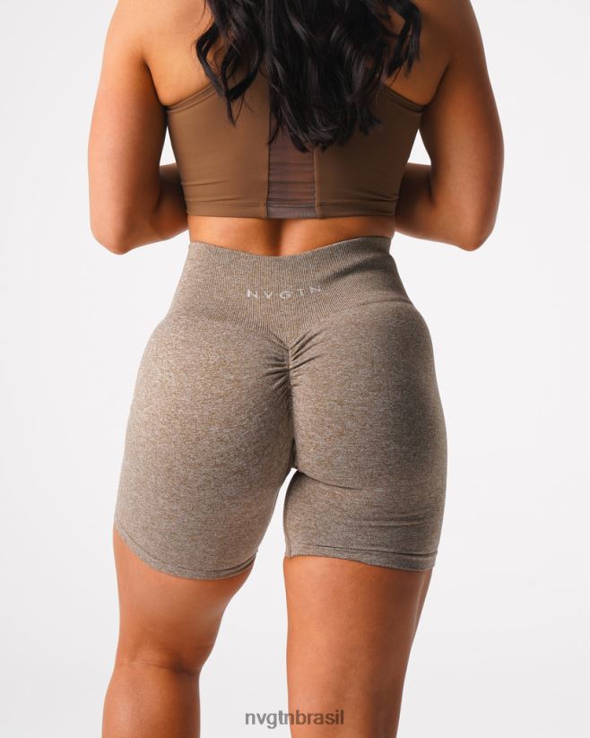NVGTN fitness mulheres shorts sem costura café NNJ66L418