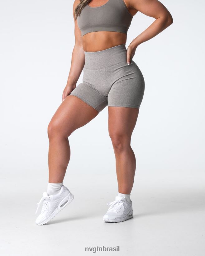 NVGTN fitness mulheres shorts sem costura cinza NNJ66L395