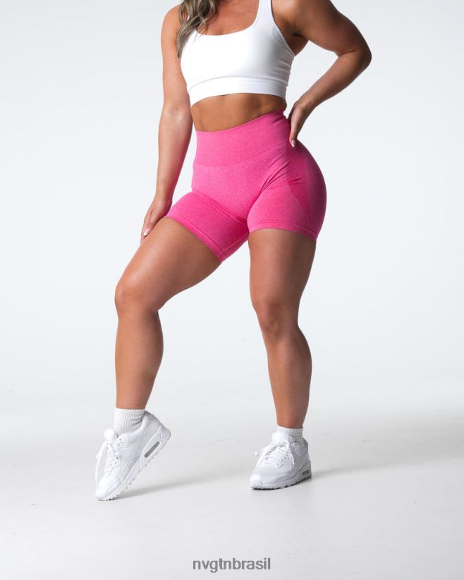 NVGTN fitness mulheres shorts sem costura com contorno Rosa quente NNJ66L336