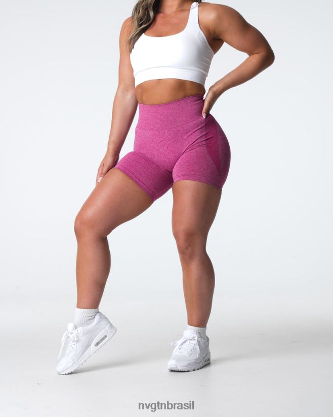 NVGTN fitness mulheres shorts sem costura com contorno carmesim NNJ66L331
