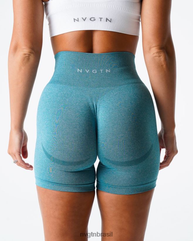NVGTN fitness mulheres shorts sem costura com contorno cerceta NNJ66L348