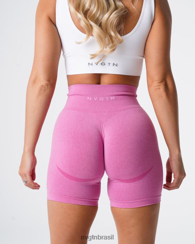 NVGTN fitness mulheres shorts sem costura com contorno chiclete rosa NNJ66L353