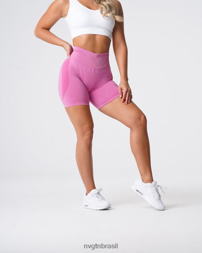 NVGTN fitness mulheres shorts sem costura com contorno chiclete rosa NNJ66L353