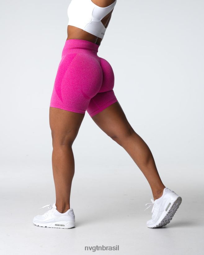 NVGTN fitness mulheres shorts sem costura com contorno fúcsia NNJ66L327