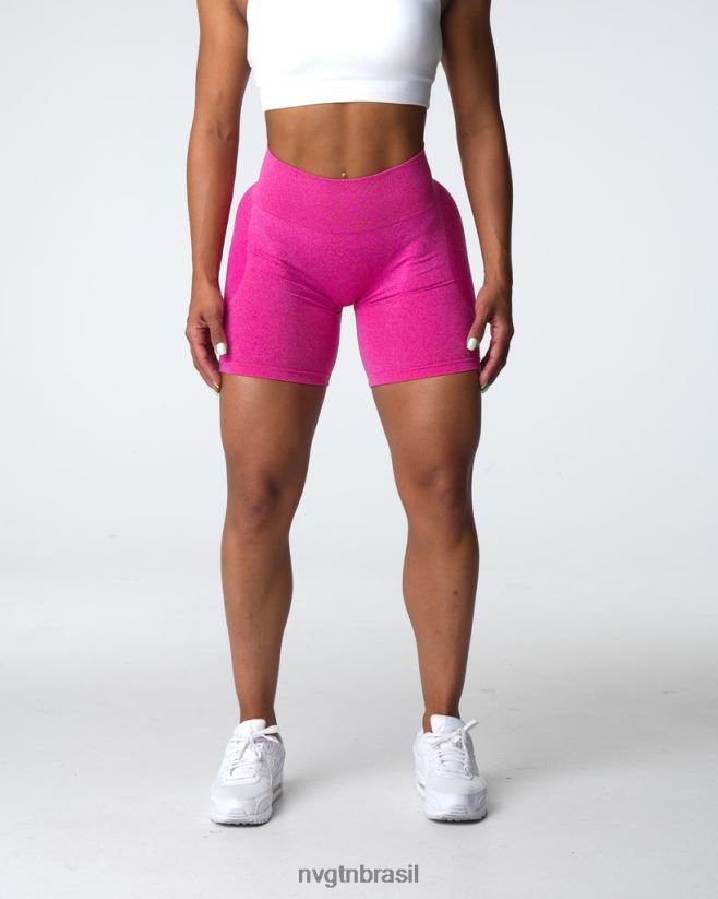 NVGTN fitness mulheres shorts sem costura com contorno fúcsia NNJ66L327