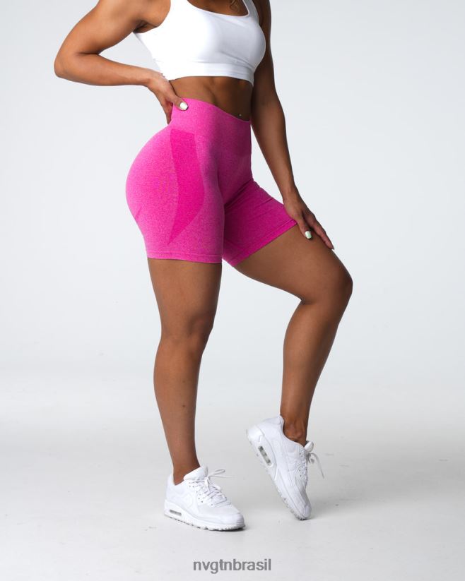 NVGTN fitness mulheres shorts sem costura com contorno fúcsia NNJ66L327