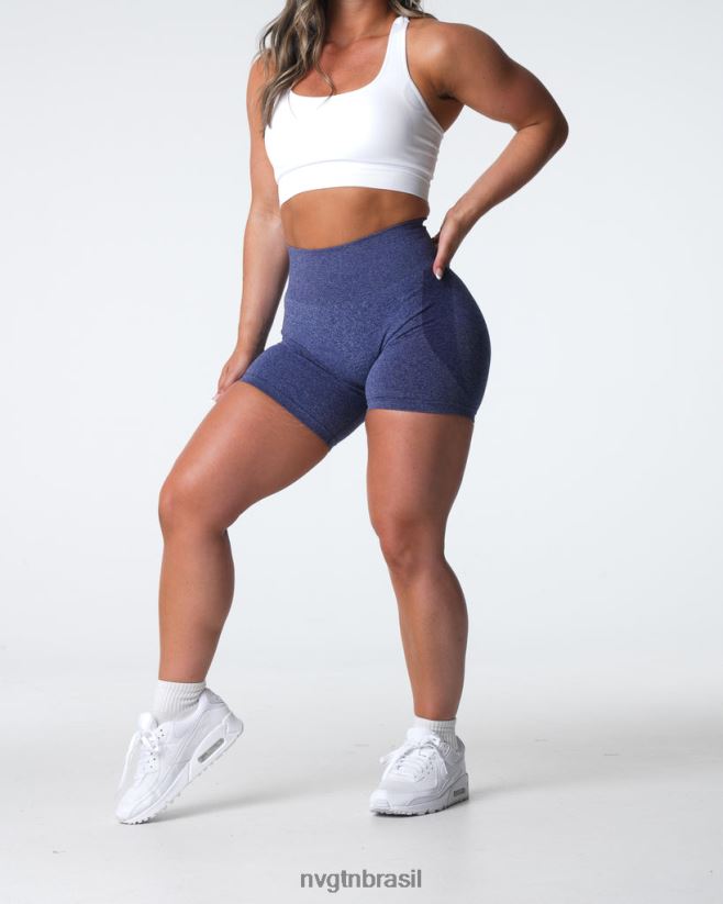 NVGTN fitness mulheres shorts sem costura com contorno índigo NNJ66L329