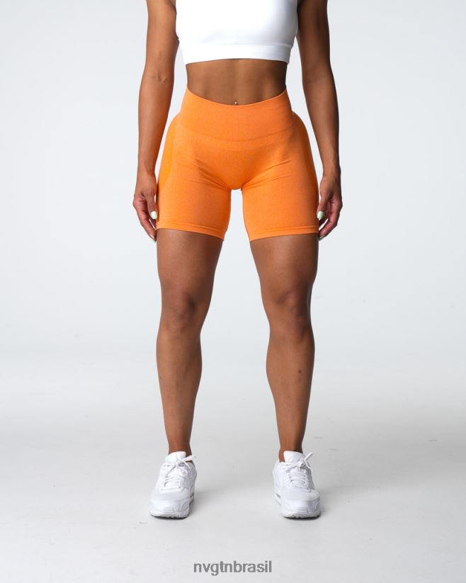 NVGTN fitness mulheres shorts sem costura com contorno pôr do sol laranja NNJ66L332