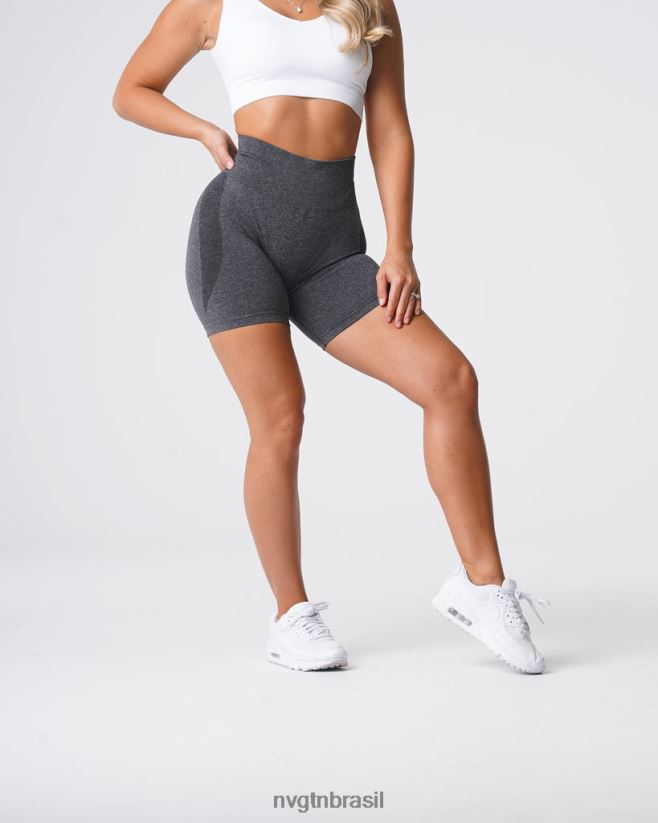 NVGTN fitness mulheres shorts sem costura com contorno preto salpicado NNJ66L321