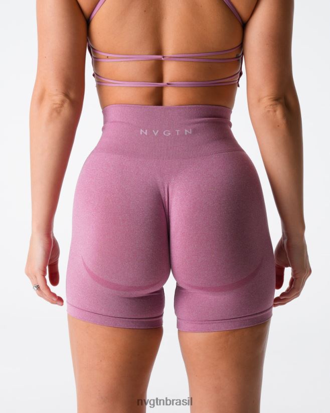NVGTN fitness mulheres shorts sem costura com contorno rosa pastel NNJ66L356