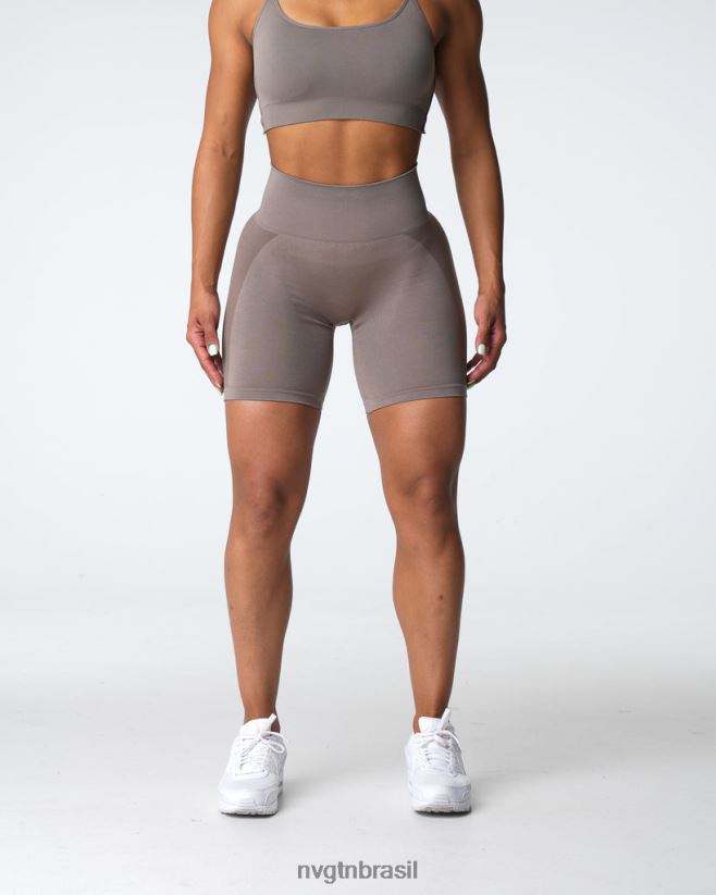 NVGTN fitness mulheres shorts sem costura contorno 2.0 cinza NNJ66L320