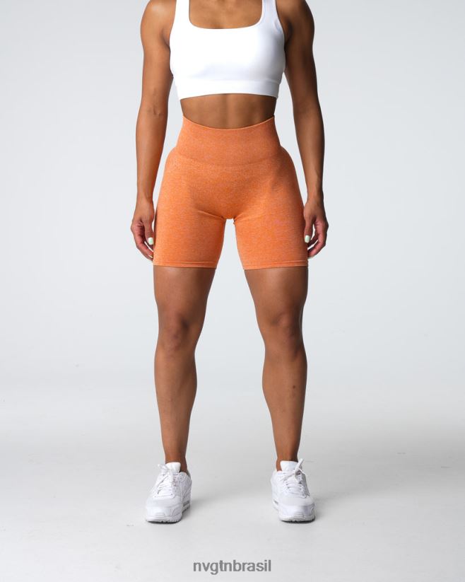 NVGTN fitness mulheres shorts sem costura laranja queimado NNJ66L401