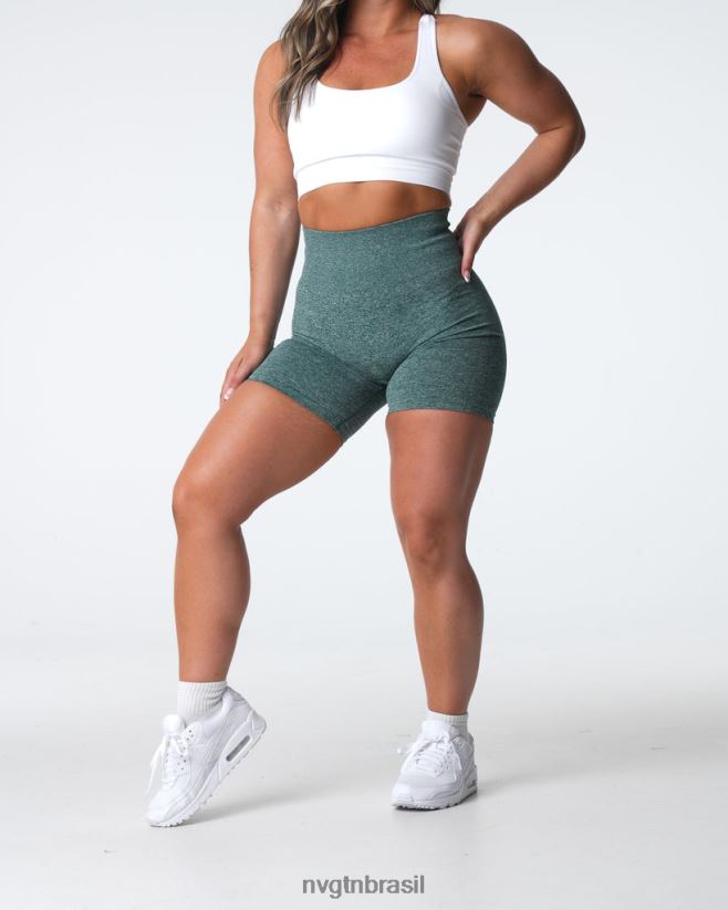NVGTN fitness mulheres shorts sem costura verde floresta NNJ66L398