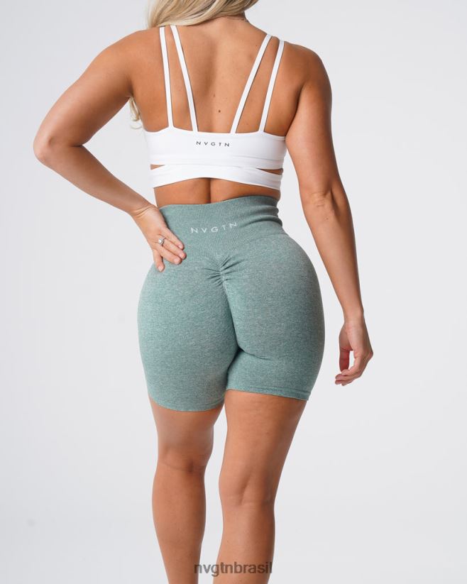 NVGTN fitness mulheres shorts sem costura verde sálvia NNJ66L428
