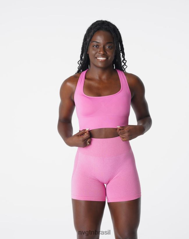 NVGTN fitness mulheres acender sutiã sem costura chiclete rosa NNJ66L179