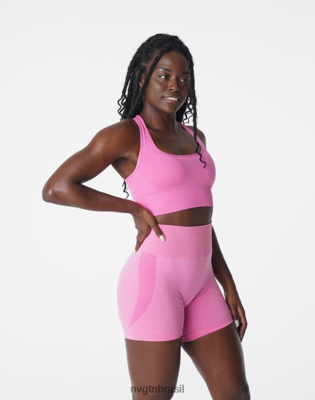 NVGTN fitness mulheres acender sutiã sem costura chiclete rosa NNJ66L179