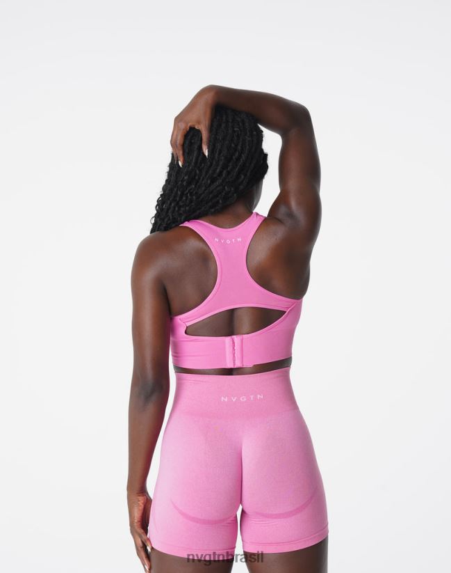 NVGTN fitness mulheres acender sutiã sem costura chiclete rosa NNJ66L179