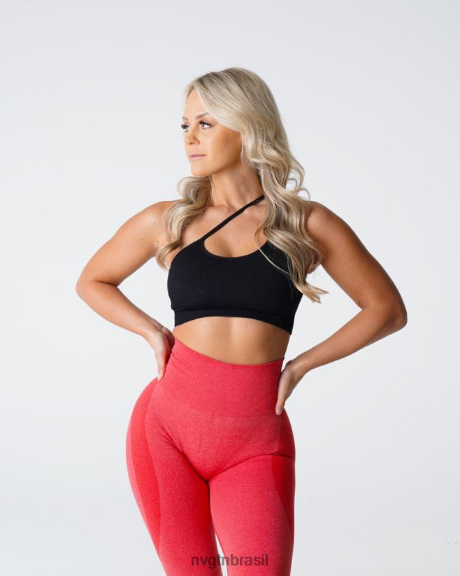 NVGTN fitness mulheres agilizar sutiã sem costura preto NNJ66L124