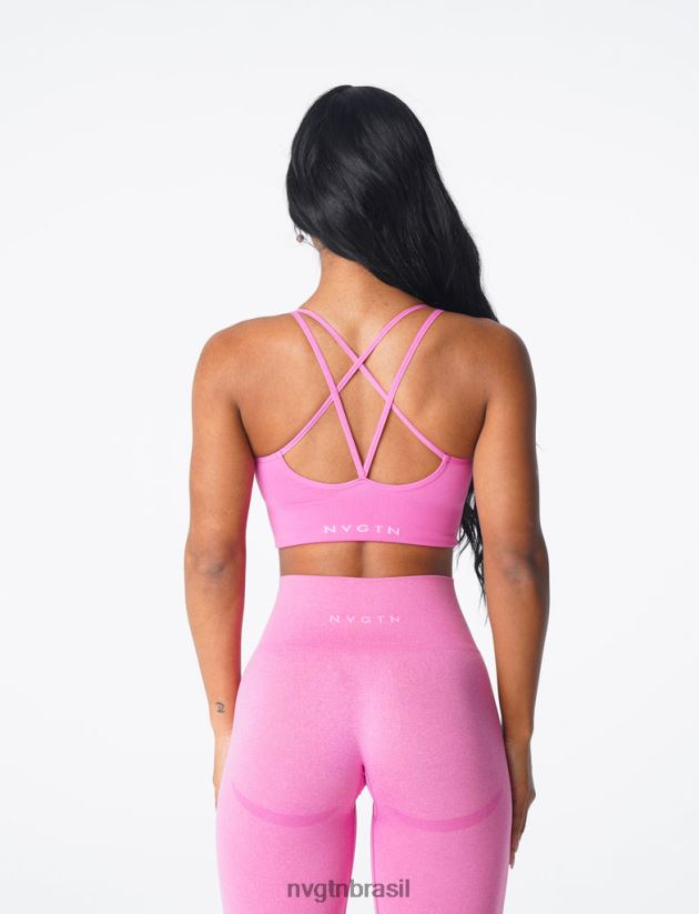 NVGTN fitness mulheres florescer sutiã sem costura chiclete rosa NNJ66L168
