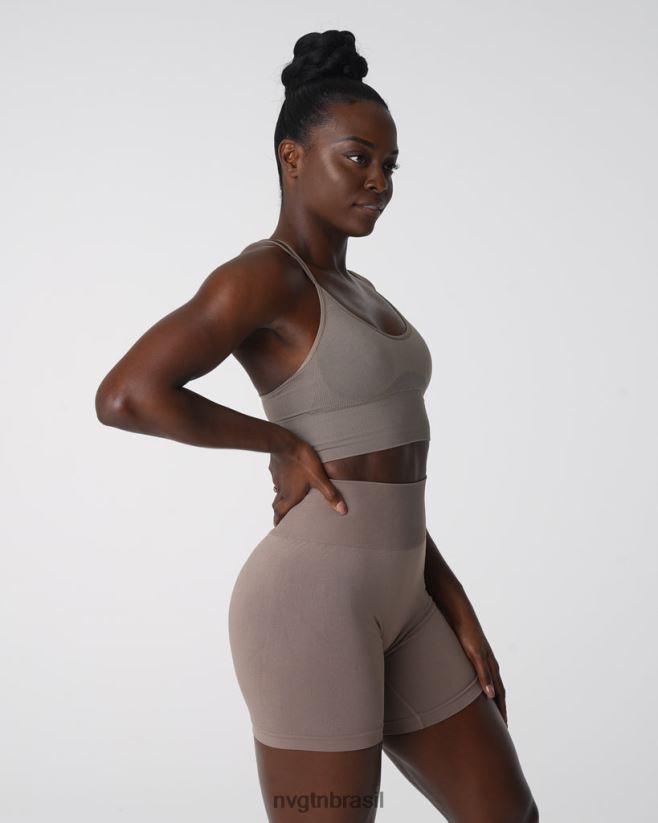 NVGTN fitness mulheres florescer sutiã sem costura cinza NNJ66L164