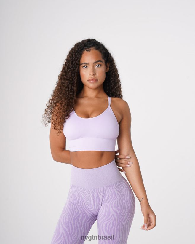 NVGTN fitness mulheres florescer sutiã sem costura lavanda NNJ66L59