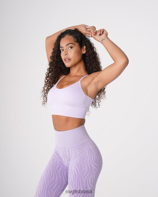 NVGTN fitness mulheres florescer sutiã sem costura lavanda NNJ66L59