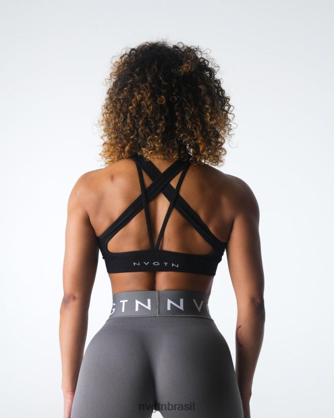 NVGTN fitness mulheres inspire sutiã sem costura preto NNJ66L13