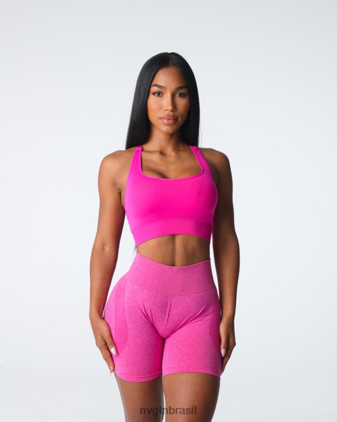 NVGTN fitness mulheres prosperar sutiã sem costura fúcsia NNJ66L7