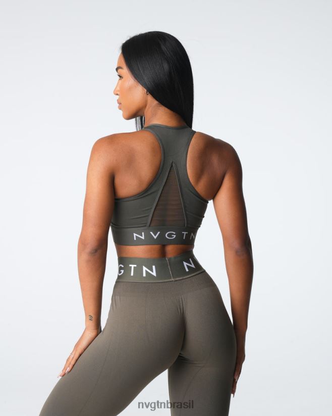 NVGTN fitness mulheres sutiã esportivo legado sem costura Oliva NNJ66L23