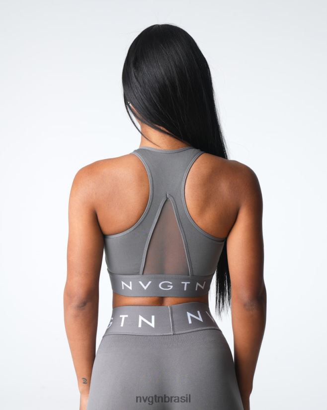 NVGTN fitness mulheres sutiã esportivo legado sem costura carvão NNJ66L22