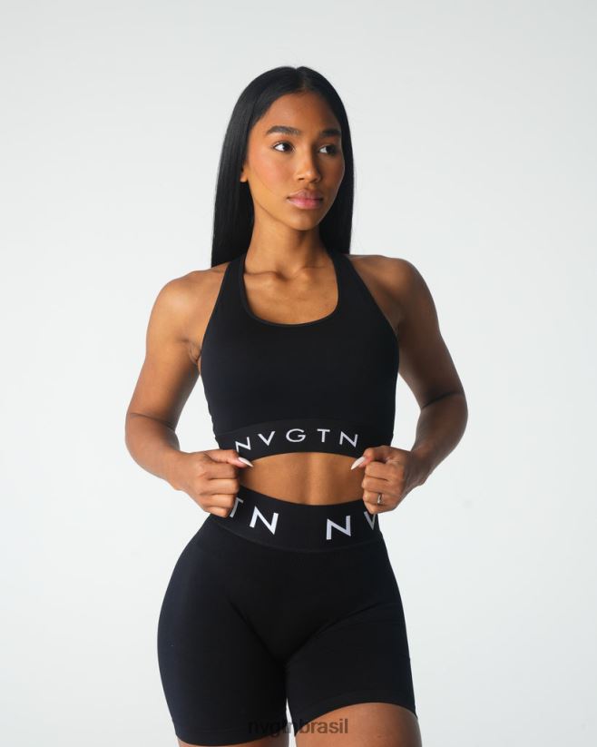 NVGTN fitness mulheres sutiã esportivo legado sem costura preto NNJ66L21
