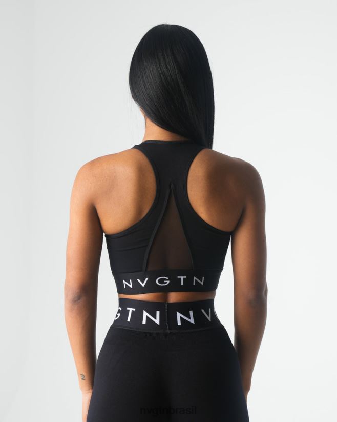 NVGTN fitness mulheres sutiã esportivo legado sem costura preto NNJ66L21