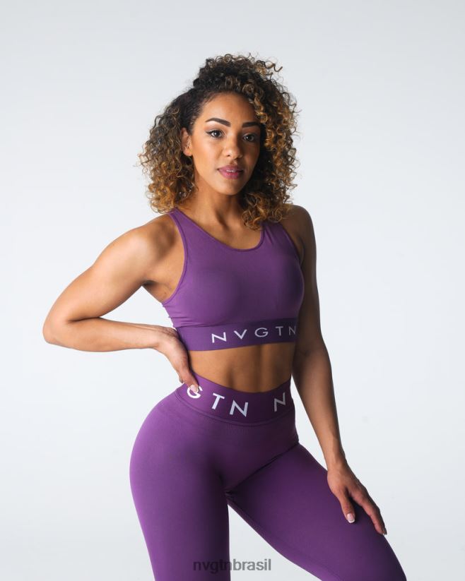 NVGTN fitness mulheres sutiã esportivo trilogia sem costura ametista NNJ66L33