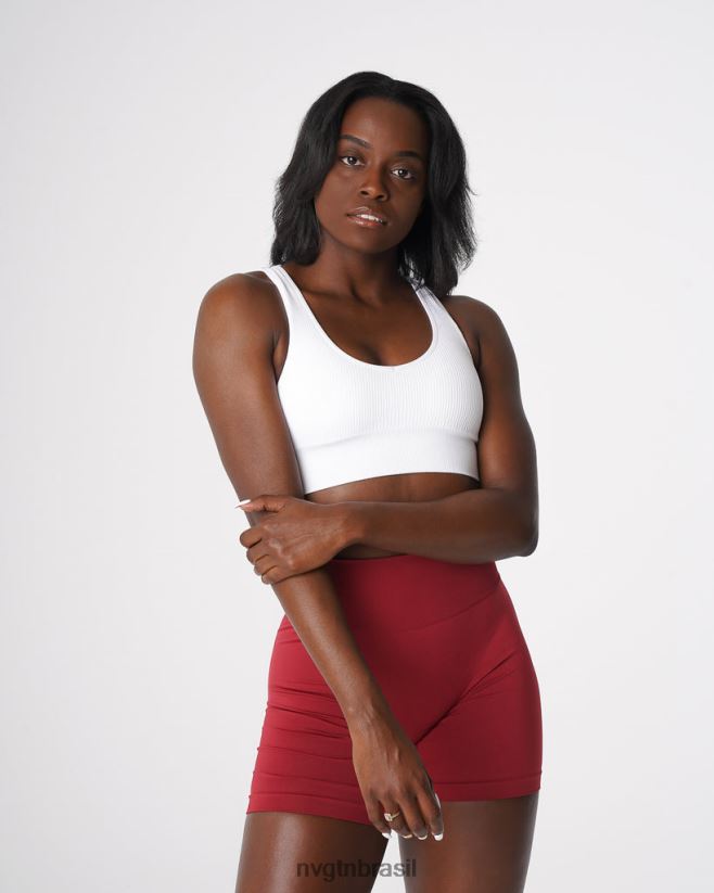 NVGTN fitness mulheres sutiã sem costura com nervuras galáxia branco NNJ66L159