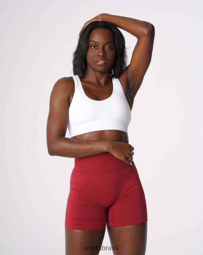 NVGTN fitness mulheres sutiã sem costura com nervuras galáxia branco NNJ66L159