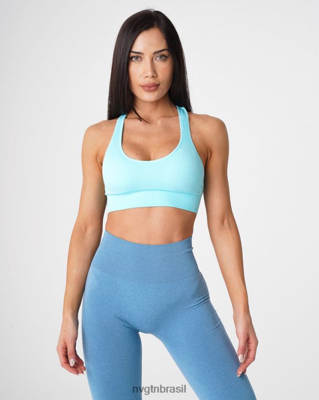 NVGTN fitness mulheres sutiã sem costura com nervuras galáxia água NNJ66L67