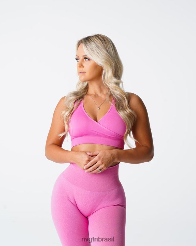 NVGTN fitness mulheres sutiã sem costura de busca chiclete rosa NNJ66L200